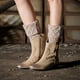 thumbnail image 3 of Calcetines cálidos para mujer Botas de lana tejidas para mujer Leggings cortos con rejilla de diamantes y vuelta, 3 of 6