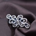 thumbnail image 2 of Blue Sapphire Colored Pear and White Round Cubic Zircon Silver, 2 of 5