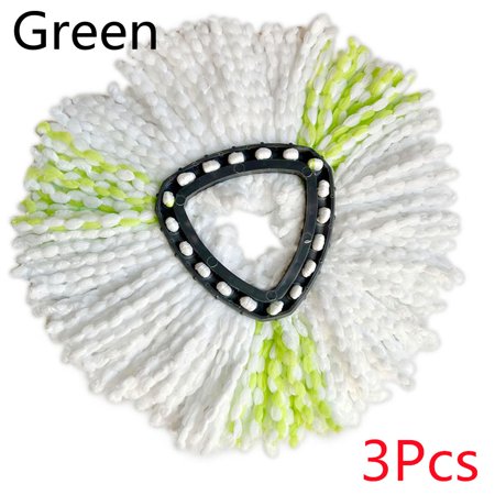 360° Spin Mop Triangle For O-Cedar/Vileda Wring Refill Mop Head Replacement Microfiber GREEN 3PCS