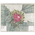 thumbnail image 2 of Vintage Maps 23x20 Black Modern Framed Museum Art Print Titled - Map of Bethune-France, 2 of 4