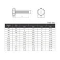 thumbnail image 3 of 10pcs M6 Thread 55mm 304 Stainless Steel Hex Screws Bolts Fastener, 3 of 4