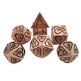 thumbnail image 3 of Dados de metal poliédricos de aleación de zinc perfecl 7 piezas para accesorios de Casino RPG Party Estilo 4, 3 of 8