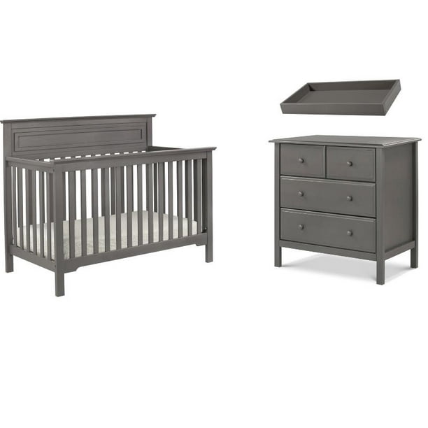 Convertible Baby Crib And Dresser Set, White Crib With Changing Table And Dresser