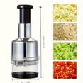 thumbnail image 3 of MesaSe 1pc Manual Garlic Press and Food Chopper - Handheld Vegetable And Onion Dicer  Mini Grinder  Kitchen Tool  Metal Construction  Electricity-Free Operation - for Home Cooks & Chefs -, 3 of 7