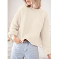 thumbnail image 4 of Suéter PRETTYGARDEN Oversized de Punto Grueso con Mangas Farol M Beige, 4 of 5