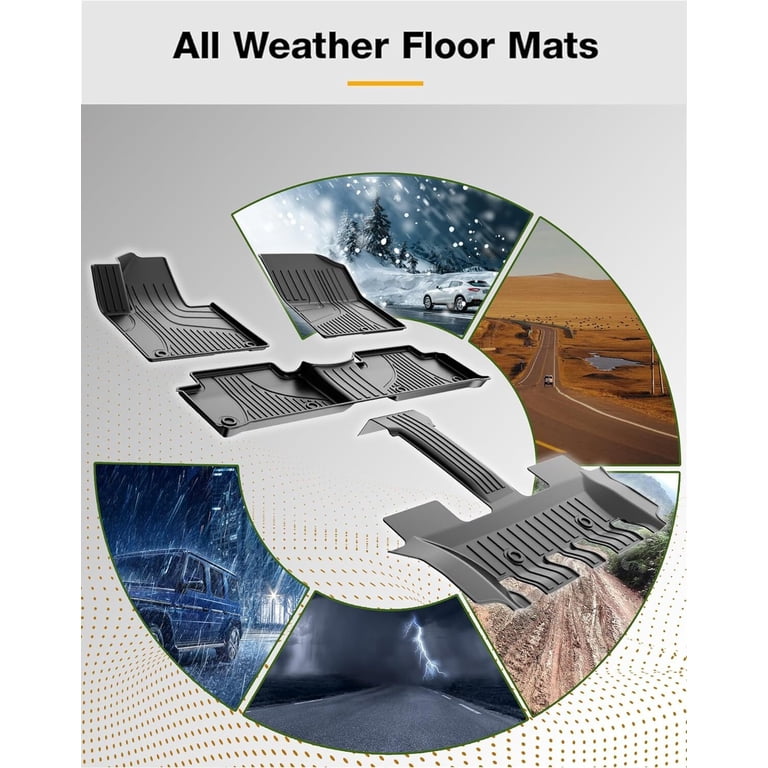 WeatherTech FloorLiner For 2021-2022 Kia Sorento Hybrid - 1st & 2nd Row, Black, Laser-Measured Fit