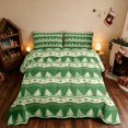 thumbnail image 2 of Manfei Christmas Tree Full Size Comforter Sets Green Bedding Comforter Set, Coral White 3 Pieces 1 Comforter and 2 Pillowcases, Xmas Reversible, 2 of 6