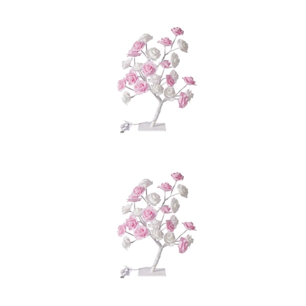 Injueey Cuerdas de luces LED ABS - Luces de árbol de rosas simuladas - El ambiente elegante puede libremente y forma a cada rama Luces de Tipo4 2Conjunto