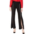 thumbnail image 1 of I-N-C Womens Rhinestone Casual Wide Leg Pants, Black, 4, 1 of 1