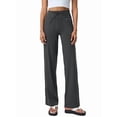 thumbnail image 2 of Pantalones Anchos y Cómodos para Mujer, con Bolsillos Grandes, para Fitness, Yoga y Deportes Casuales. Gris Extendido L, 2 of 8
