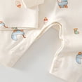 thumbnail image 6 of Ulanda Baby Wrap Top High Waist Pants Set Snap Crotch Long Sleeve Cute Print (Blue, 9-12 Months), 6 of 7