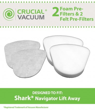 4 sets Foam Filter for Shark Navigator Life Away XFF350 NV350 NV351 NV352 NV370 