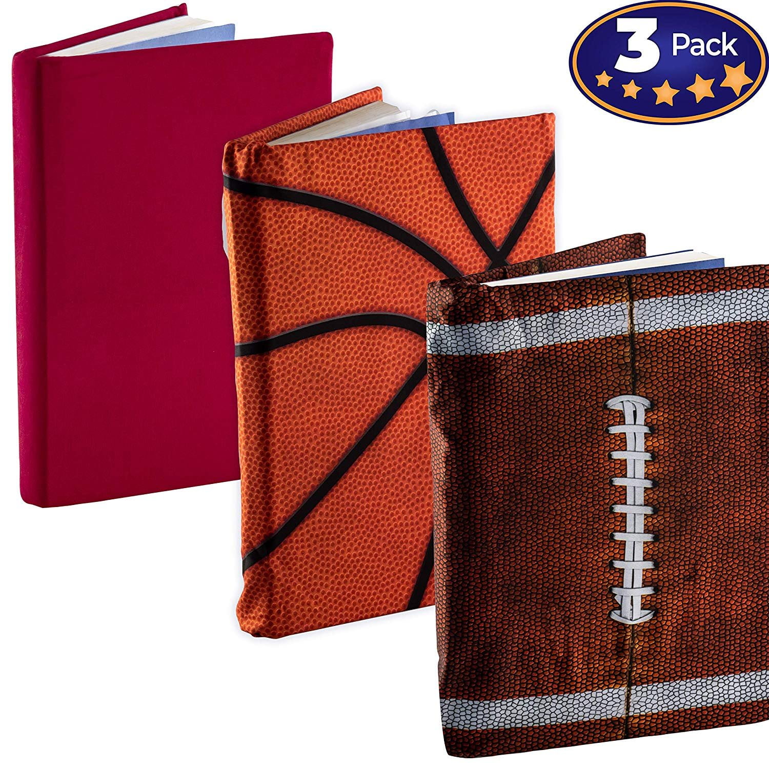 Stretchable Book Cover Design Packs. Fits Most Hardcover Textbooks Up