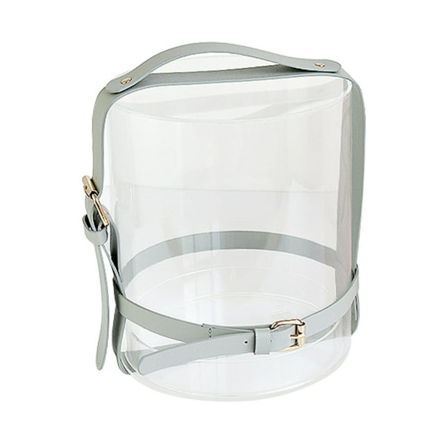 Abbracc Acrylic Packaging Box Storage Case with Leather Handle Mother's Day Gift Box