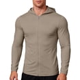 thumbnail image 2 of JTSRKL Full Zip UPF50+ Hoodie for Men Lightweight Silky Smooth Long Sleeve Sun Protection Jacket Breathable Fishing Shirts with Pockets Black L, 2 of 9