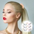 thumbnail image 4 of Shisuyan Bandes Élastiques pour Cheveux Extensibles Rondes Compactes 200 Pcs 1.6x1.6in, 4 of 9