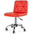 thumbnail image 5 of COSVALVE Armless Desk Chair Low Back Swivel Barber Chair Office Task Computer (Red), 5 of 9