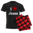 thumbnail image 6 of CafePress - I Love Jesus Men's Dark Pajamas - Men's Dark Loose Fit Cotton Pajama Set, 6 of 7