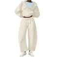 thumbnail image 3 of Feancey 2 Piece Sets for Women Dressy Casual Sweatsuits Oversized Casual Zip Up Hoodies and Barrel Sweatpants Lounge Set Fashion Fall Outfits Khaki XL, 3 of 10