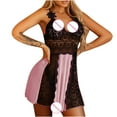 thumbnail image 2 of Lingerie for Women Lace Babydoll Sleepwear Mesh Lace Erotic Suspender Nightgown Fashion Plus Size Sleep Dress, 2 of 5