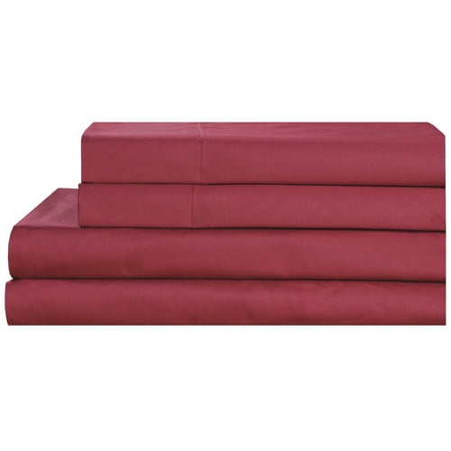 California Design Den 600 Thread Count Sheet Set Sateen Burgundy, King