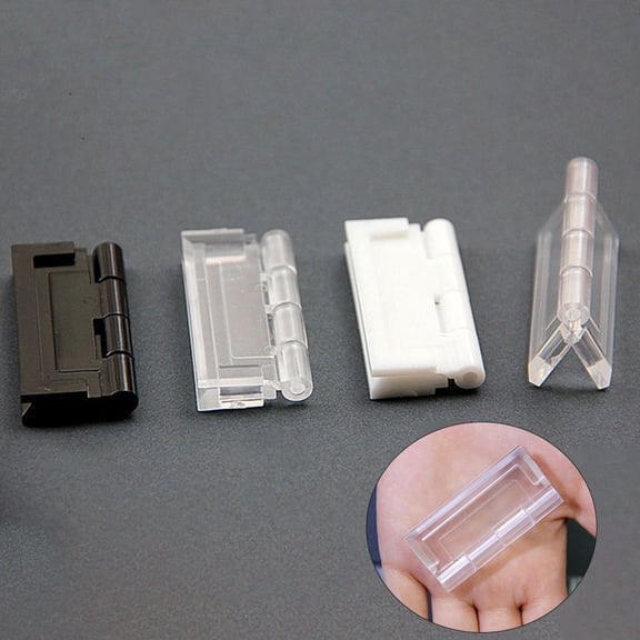 Quroko Clear Acrylic Plastic Hinges for Door, Cabinet, Piano and Drawer, Piano Continuous Hinges Hinge, Easy Installation (24mmx31mm, 5pcs)