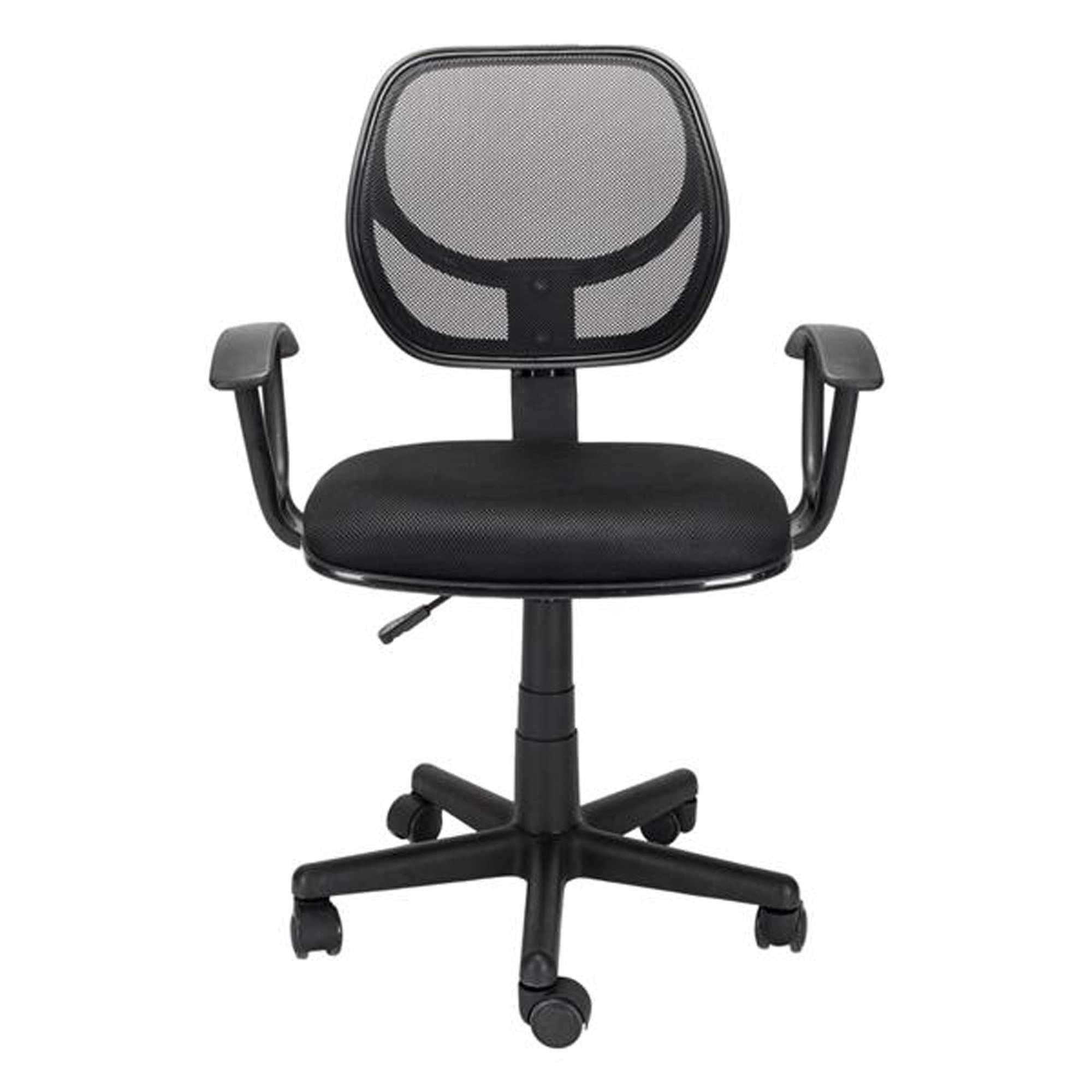 Black Office Chair Mesh Perspective Backrest Height Adjustable Computer