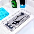 thumbnail image 3 of Dental tray drawer organizer with drying stone, transparent plastic organizer for toothbrushes, dental floss, water flosser, mouthwash, 3 of 4