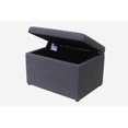 thumbnail image 3 of Hometrends Faux Linen Storage Ottoman, 3 of 4