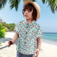 thumbnail image 2 of Ymyiu Toddler Boy Shirt Hawaiian Shirts for Boys Button Down Short Sleeve Tropical Kids Summer Beachwear Tops 6-12 Months(Mint Green, 6-12 Months), 2 of 6