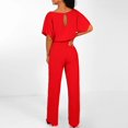 thumbnail image 2 of Drovellove Women's Sleeveless Jumpsuit with Belt - Straight Leg Romper for Summer Nights, Clubwear, or Beach Vacation, 2 of 9
