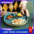 thumbnail image 2 of Divided Dish In 3 Diet Reusable Round Dinner Plates For Adults 3 Portion Compartments Microwave Food Safe PP Kitchen Dinnerware Style A 1Pcs, 2 of 6