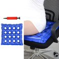 thumbnail image 1 of Cojín infble cuadrado de 16 agujeros estanqueidad al aire con bomba azul Colcomx cojín del asiento, 1 of 7