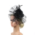 thumbnail image 4 of Cocktail Chapeau Sinamay Fascinator Mariage Église Kentuky Derby Robe de Soirée, 4 of 7
