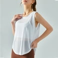 thumbnail image 2 of Tank Tops for Women Fashion Solid Color Ultra Thin Mesh Vests Sleeveless Sports Breathable TShirts Summer Casual Loose Round Neck Yoga Top, 2 of 4