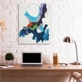 thumbnail image 2 of Modern Pop Abstraction Blue Purple Grey 36 in x 48 in Painting Canvas Art Print, by Stupell Home Décor, 2 of 6