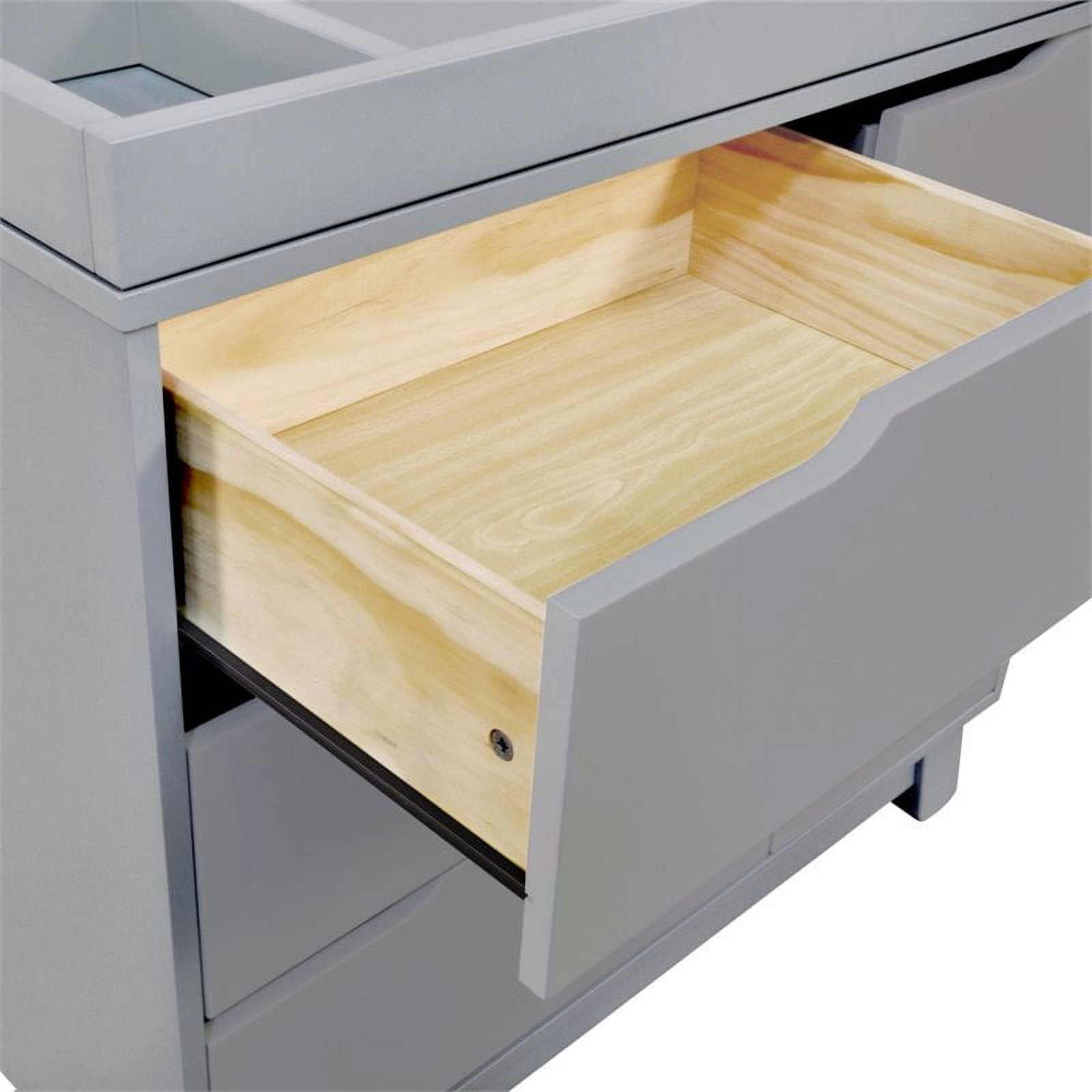 babyletto hudson dresser grey Babyletto Hudson 3-Drawers Pine Wood Dresser w/Removable Changing Tray in  Gray