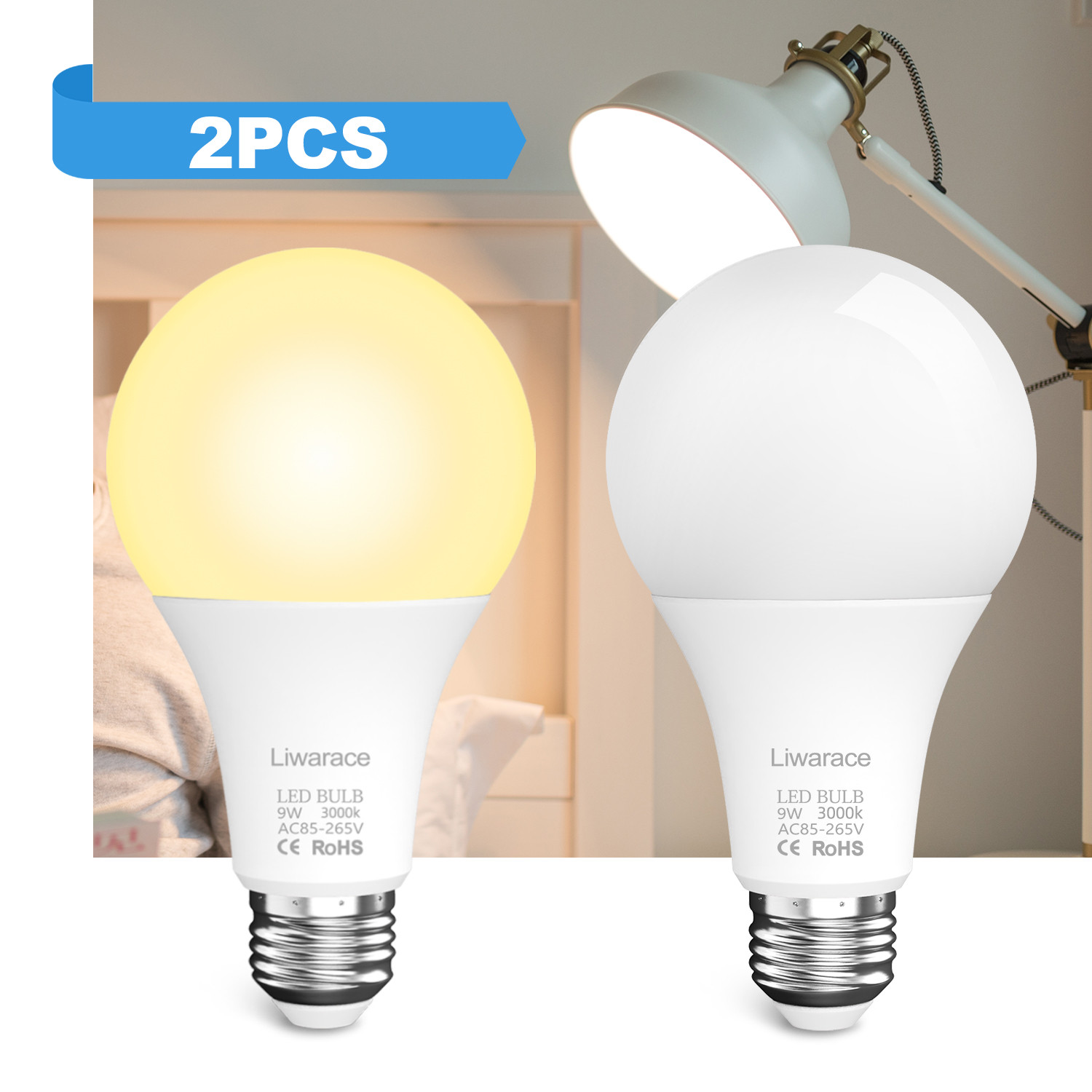 Htwon 2PCS A21 LED Bulb 180 Watt Equivalent with E26/E27 Screw Port, Super  Bright Light Bulb, Warm White 3000K, Non-Dimmable, for Indoor  Outdoor  Lighting