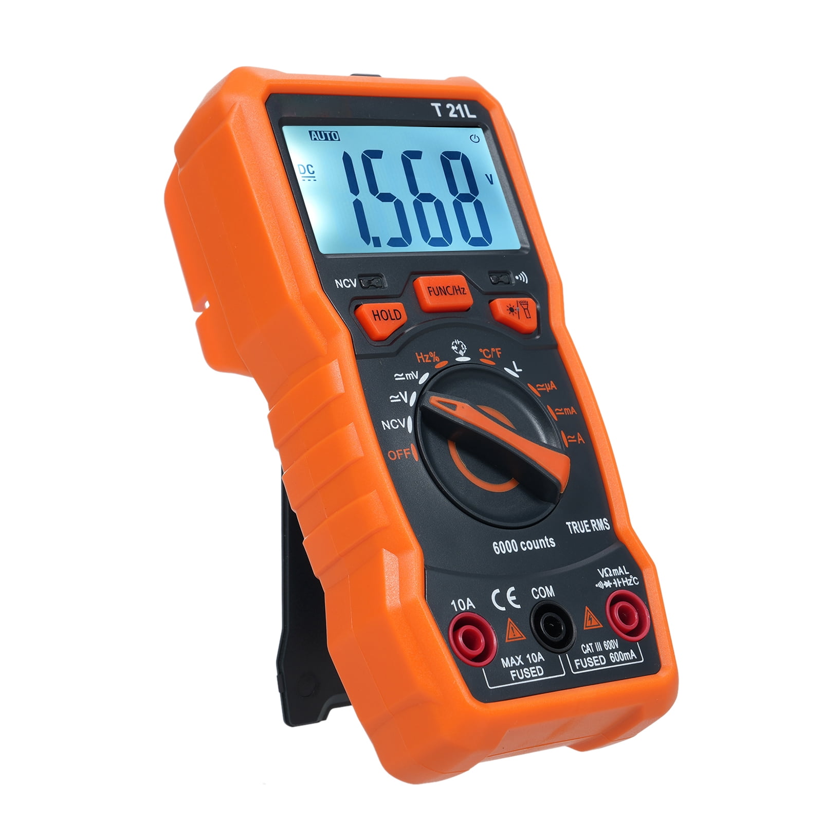 Digital Multimeter Multimeter Multifunctional Digital Multimeter 6000 Counts Burn-Proof Handheld Voltmeter Tester for Inductance Capacitance and Frequency