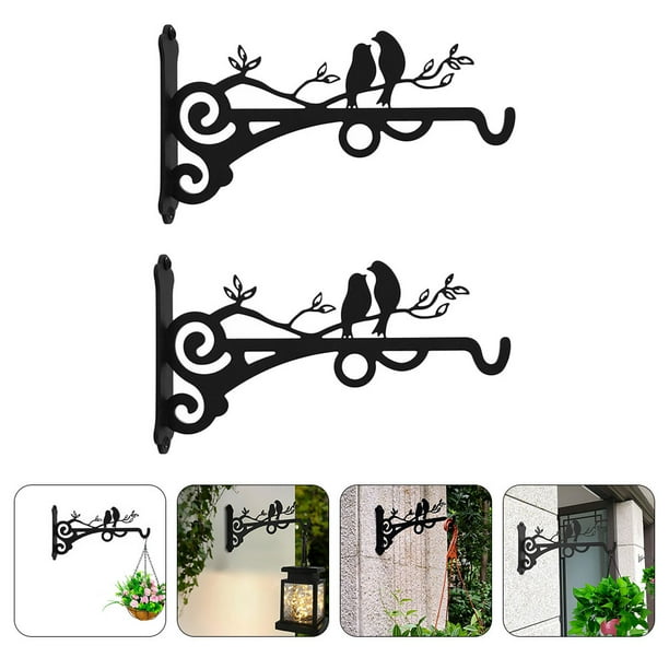 BESTYASH 2Ud Soporte De Hierro Negro Para Macetas Colgantes Decorativas En Y Jardín