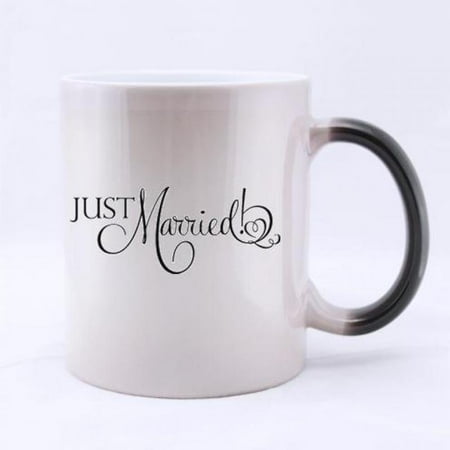 fashionable just married funny pattern quotes tea or coffee mug