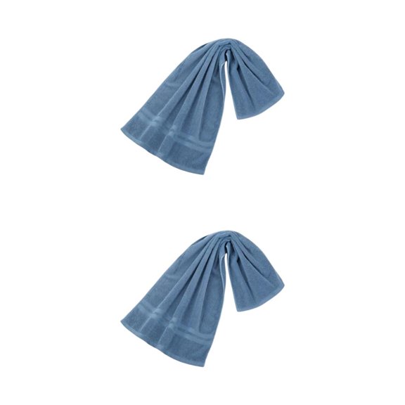 Toalla Deportiva Naiovety Color Sólido Azul Gris Gris Azulado 2Conjunto