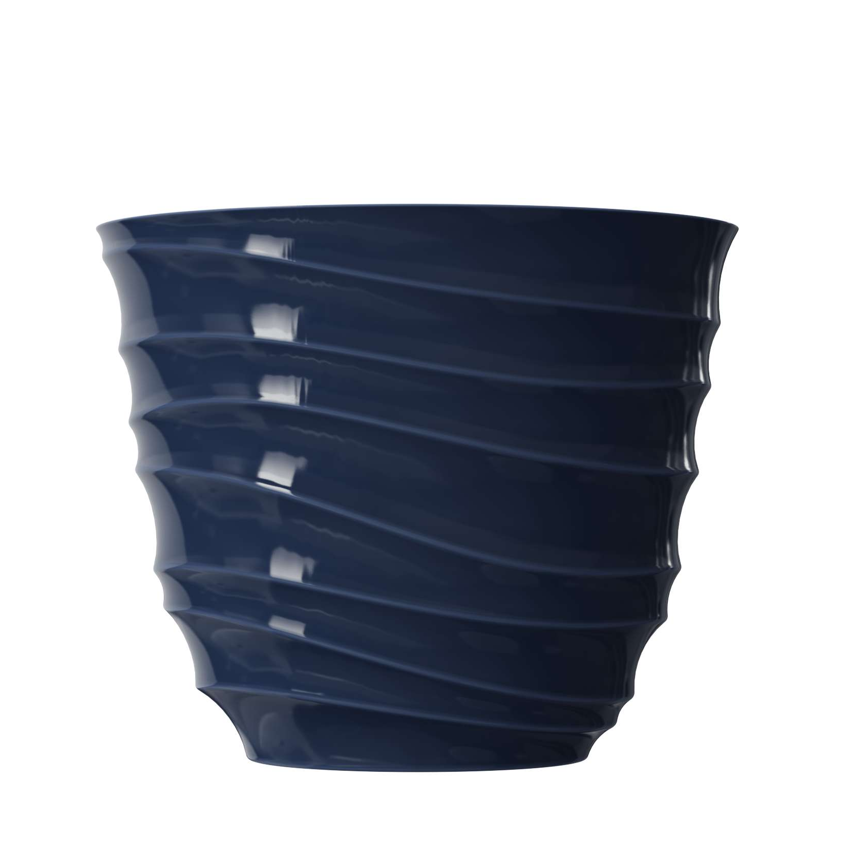 Mainstays Capri 14" x 14" x 11.5" Round Blue Cove Plastic Planter