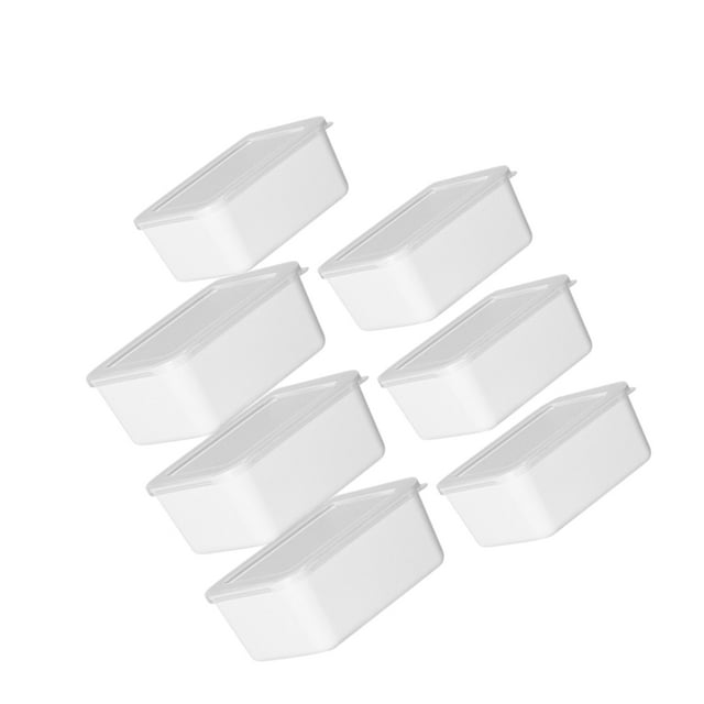 Youkk Conteneurs de Stockage Empilables - Conserver la Fraîcheur Empilable Facile Organisation Inodore Récipient Alimentaire Laiteux Blanc 7 pcs