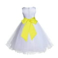 thumbnail image 2 of Ekidsbridal Girl Baptism Flower Girl Dress - White Tulle Rattail Edge 829S-A (Size: S-12), 2 of 3