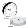 thumbnail image 2 of Reloj de pared jomparis 30 cm, paquete de 2, negro y plateado, 2 of 7