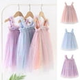 thumbnail image 4 of Hicidod Tulle Tutu Dress for Toddler Girls, Baby Girl Rainbow Princess Birthday Party Dresses Cute Ruffle Bowknot Sundress, 4 of 5