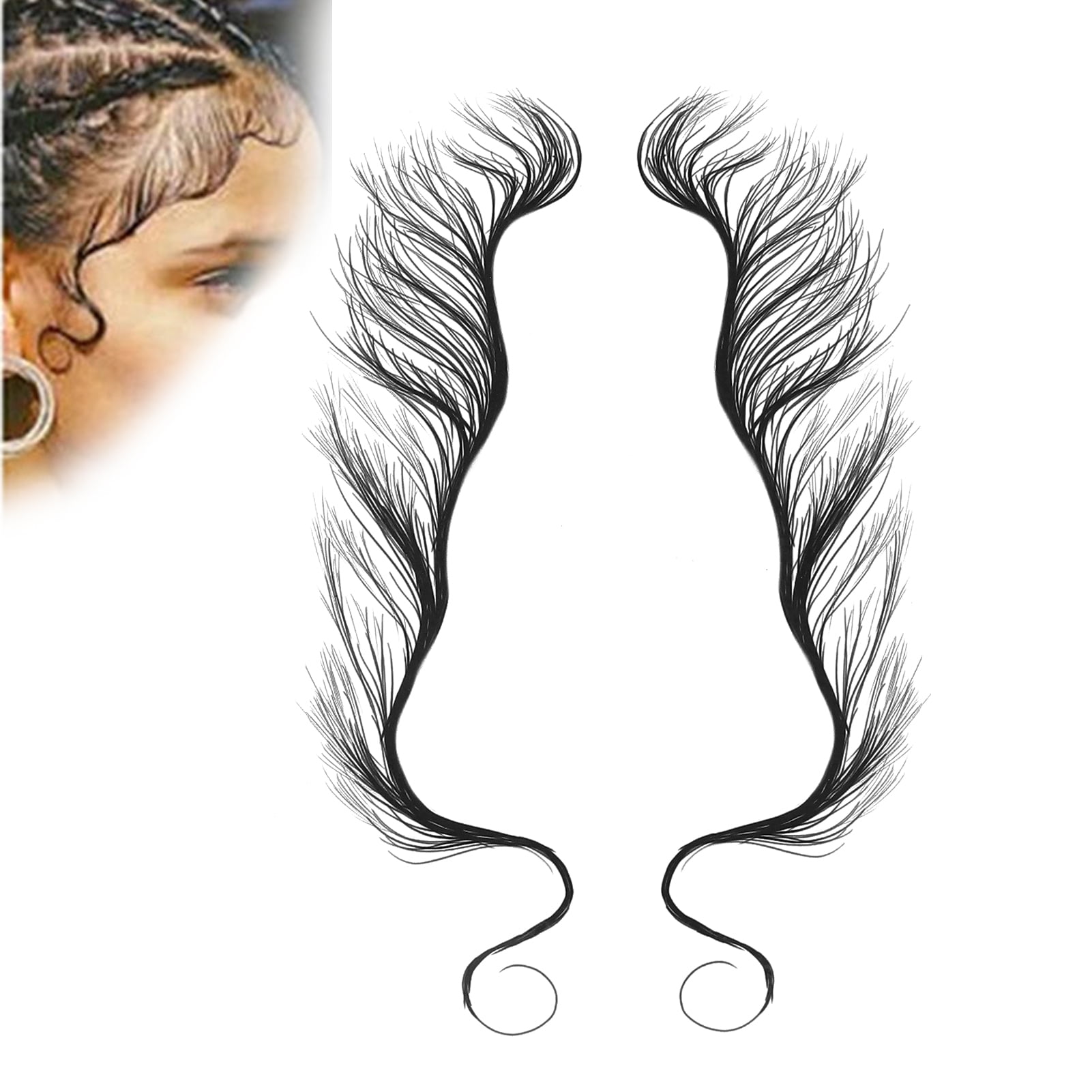 Henmomu Hair Sticker Edges Hairstyles Edge Hair Waterproof Fake Hairline Sticker,Edge Hair