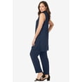 thumbnail image 3 of Jessica London Women's Plus Size 2-Piece Stretch Knit Mockneck Mega Tunic Set, 3 of 5