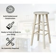 thumbnail image 4 of International Concepts 30" Round Top Wooden Bar Stool Unfinished, 4 of 6